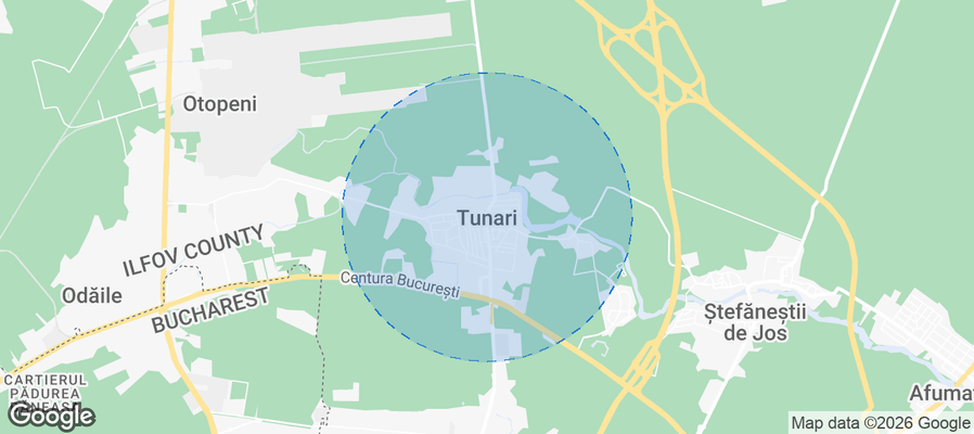 Tunari Airbnb map